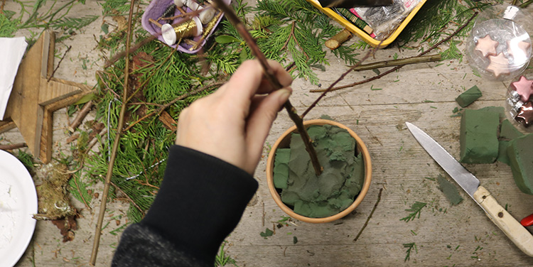 Adventgesteck basteln