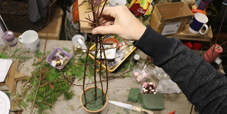 Adventgesteck basteln