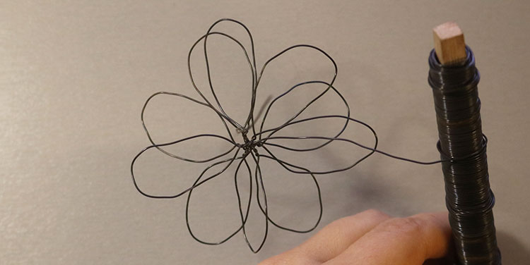 Anleitung Drahtblume Dahlie
