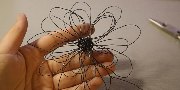 Anleitung Drahtblume Dahlie