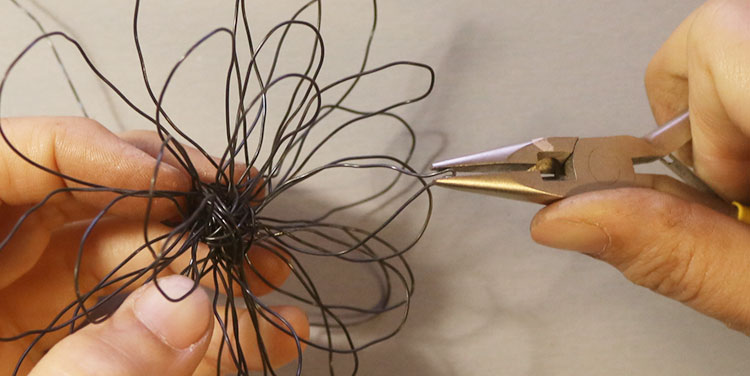 Anleitung Drahtblume Dahlie