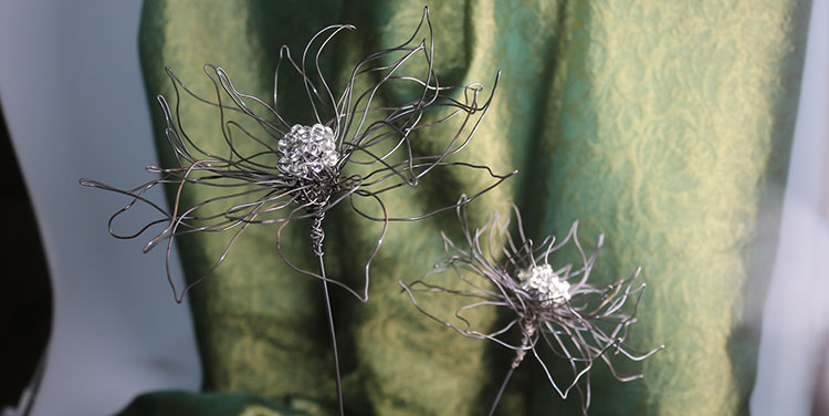 Drahtblume basteln