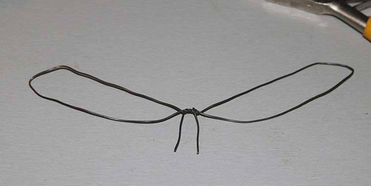 Anleitung Drahtlibelle Flügel formen