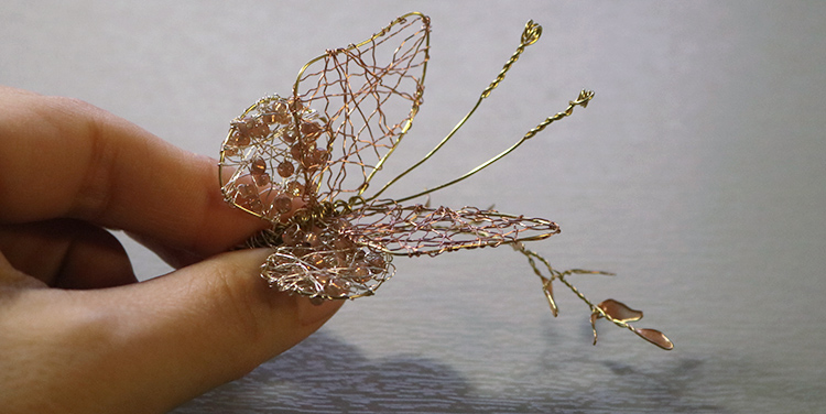 Drahtschmetterling basteln