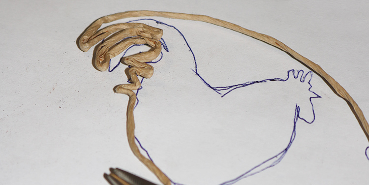 Henne und Hahn aus Papierdraht biegen