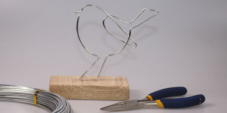 Anleitung Drahtvogel aus Aluminiumdraht