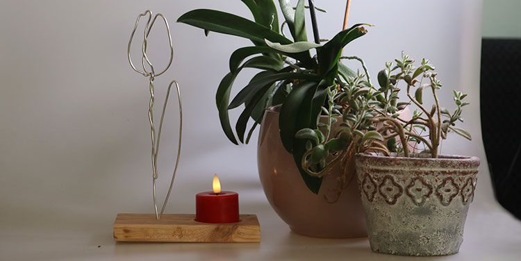 Tulpe aus Aluminiumdraht