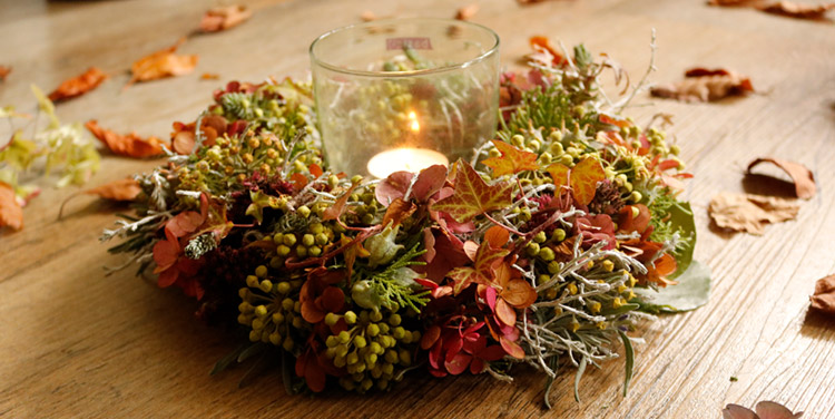 Herbstkranz binden einfach erklärt. Herbstkranz binden