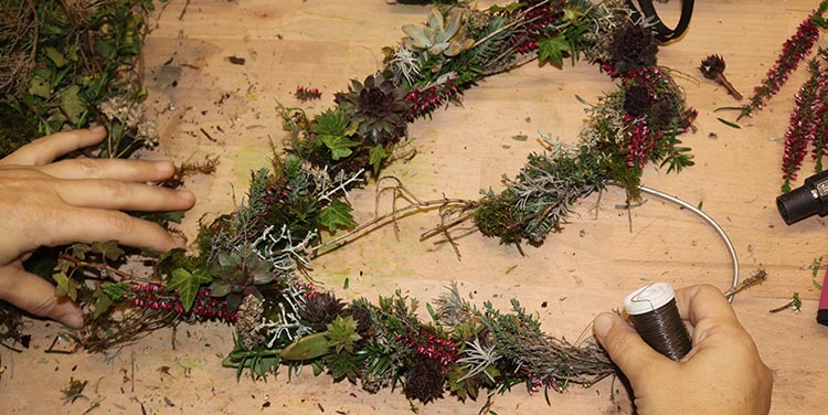 Drahtherz herbstlich gestalten