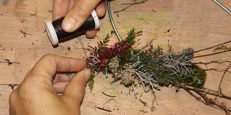 Drahtherz herbstlich gestalten