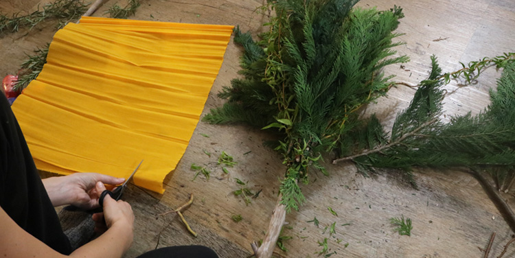 Material für die Palmbuschen Palmbuschen binden