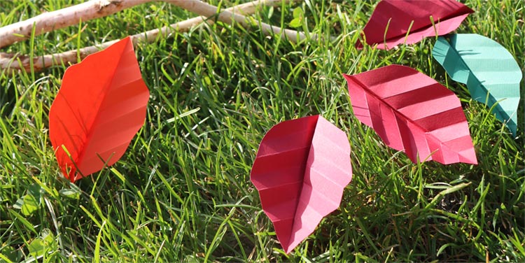 Papier Blätter basteln