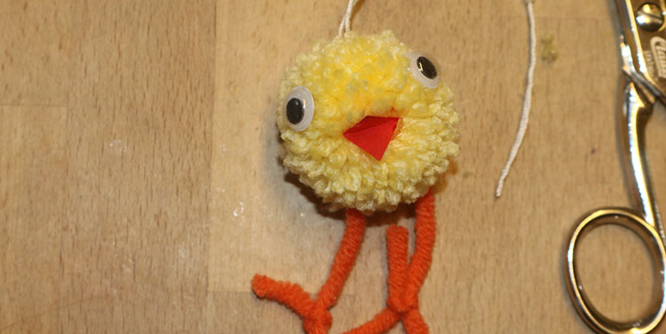 Pompom Küken basteln