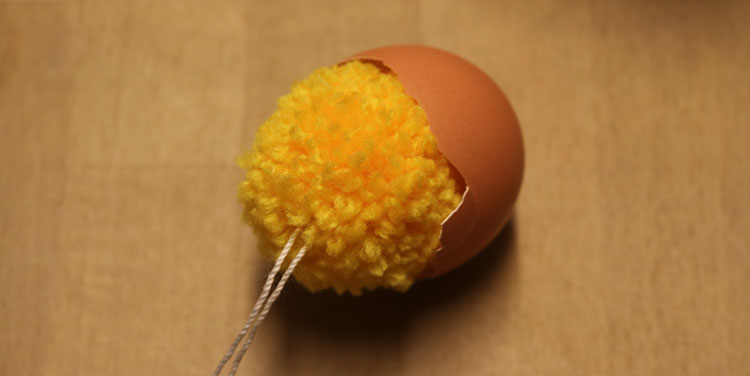 Pompom Küken basteln