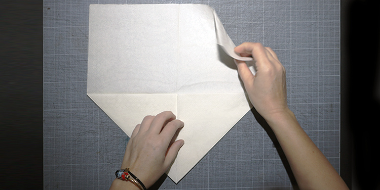 Servietten falten Kreuz