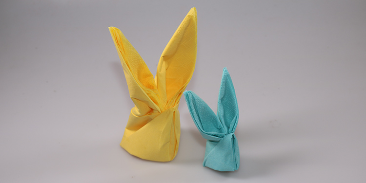 Servietten falten Hase