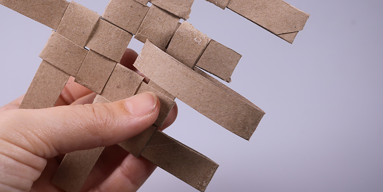 Schachtel aus Toilettenpapierrollen