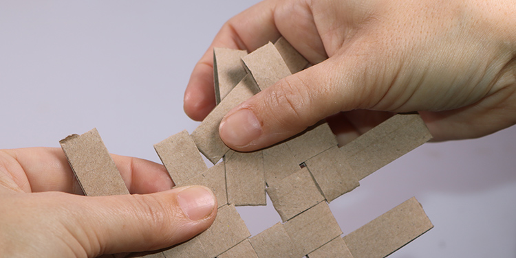 Schachtel aus Toilettenpapierrollen