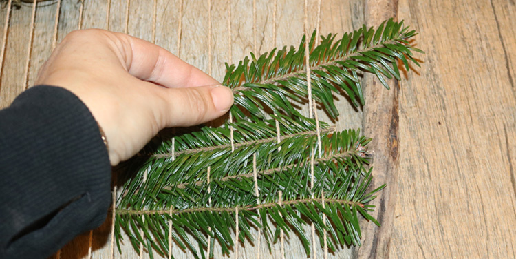 Weben mit Gräsern Wanddekoration Weihnachtsdeko Naturmaterialien