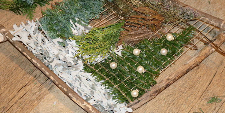 Weben mit Naturmaterialien – schöne Weihnachtsdekoration eigenen Webrahmen basteln DIY Weben mit Naturmaterialien