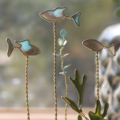 Anleitung Draht Fisch mit Nagellack basteln