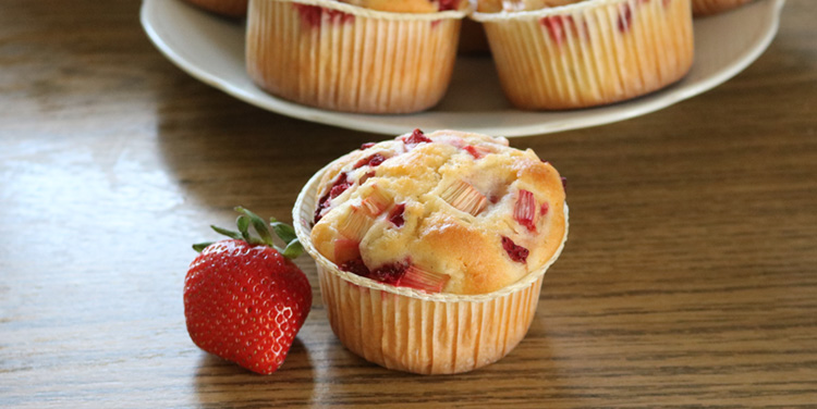 Rezept Erdbeer Rhabarber Muffins