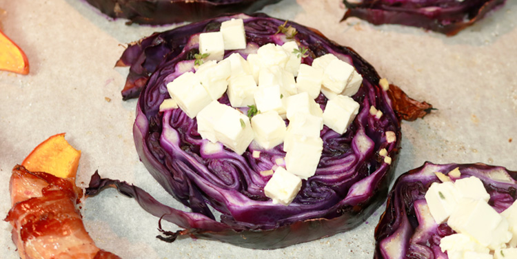 Gebackenes Blaukraut mit Feta