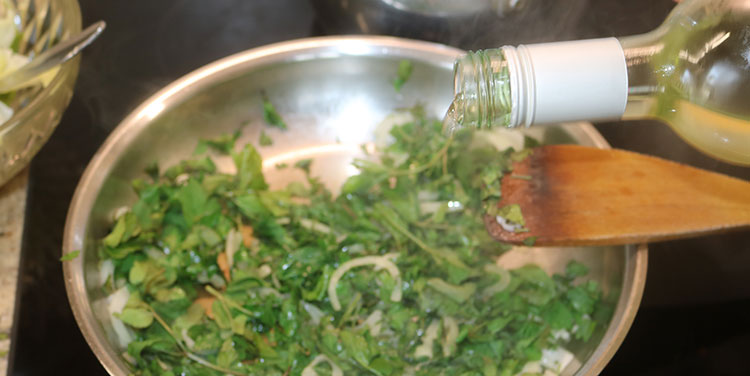 Quiche Fülle mit Giersch