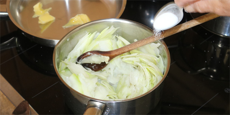 Kohlrabigemüse mit Kasseler