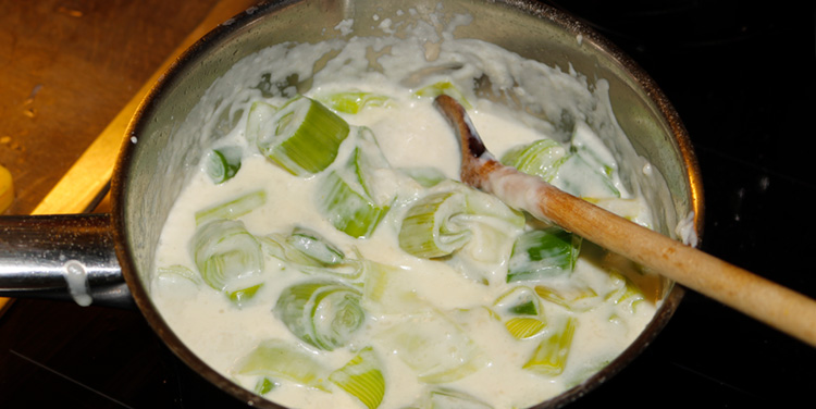 Lauchgemüse mit Bechamel