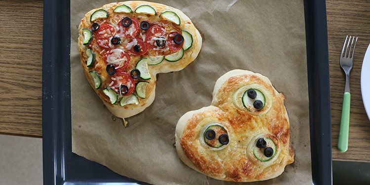 vegetarische Pizzaherzen selber machen