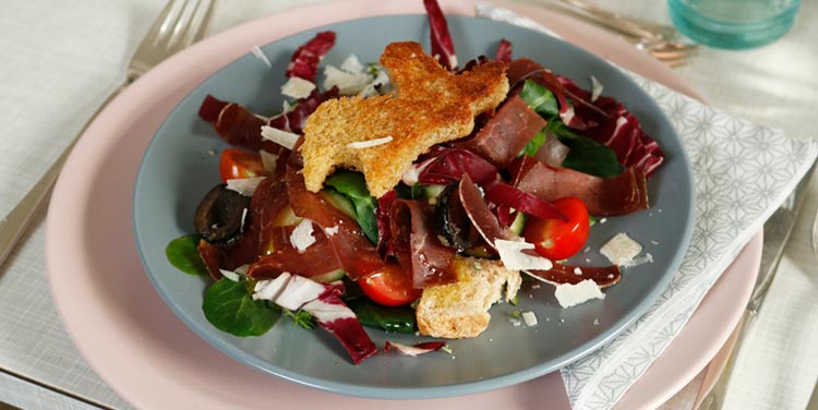 Radicchiosalat mit Toastbrot