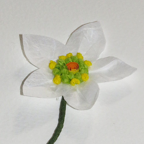 Papierblumen basteln Schneerose Papier Ideen