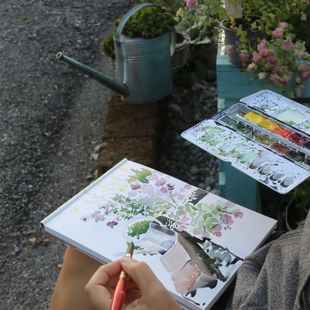 Kreativ Workshop Malen im Garten