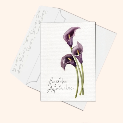 Inizio Trauerkarte Calla, A6