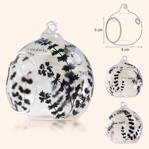 Inizio glass globe hanging-lantern eyebright