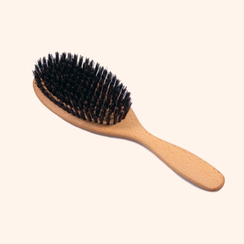 Inizio Pflege-Bürste mit Wildschweinborsten, oval