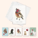 Inizio christmas card set animal design A6